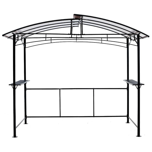 Grill gazebo 8x5 ft black steel frame with canopy and 2 shelves on Tampa Home & Garden Store