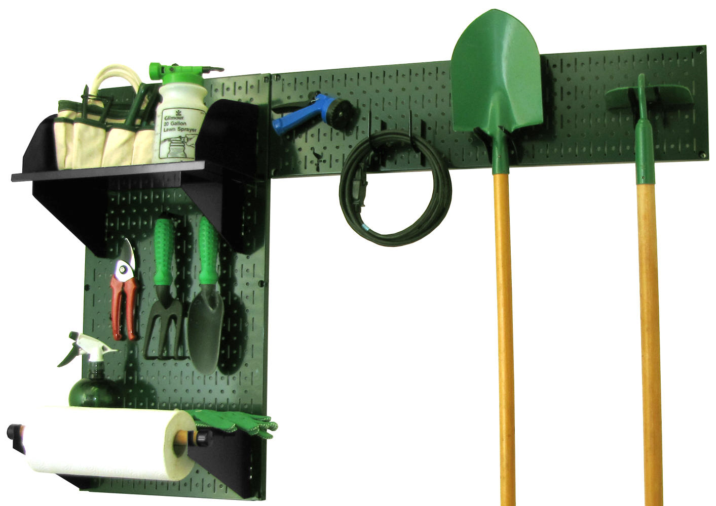 Wall Mount Pegboard Garden Tool Storage Kit