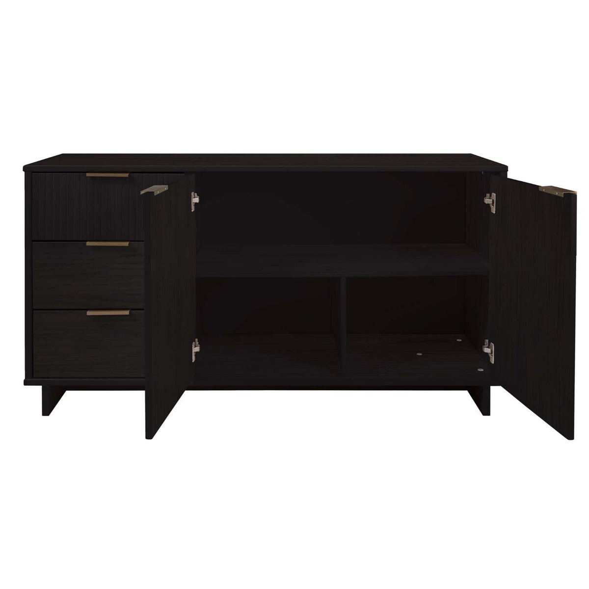 Granville Sideboard with full-extension drawers in dark finish, cabinet doors on Tampa Home & Garden Store