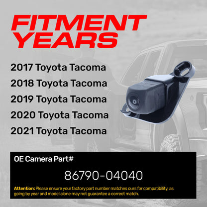 Toyota Tacoma OEM backup camera Master Tailgaters 2017–2021, OE part 86790-04040 on Tampa Home & Garden Store