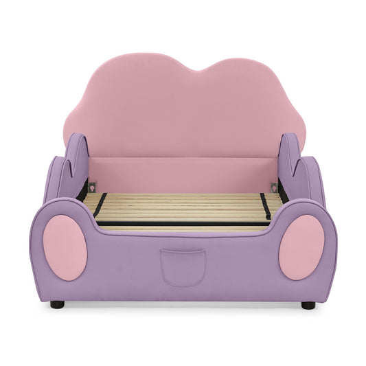 Cloud Shape Bed With Guardrails and Kid Storage