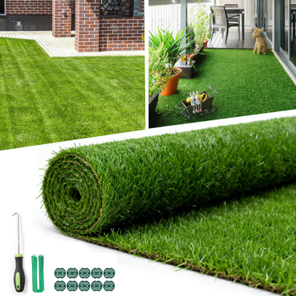 Artificial Grass Turf Carpet roll; green synthetic lawn with thick blades HouseOfZazla on Tampa Home & Garden Store