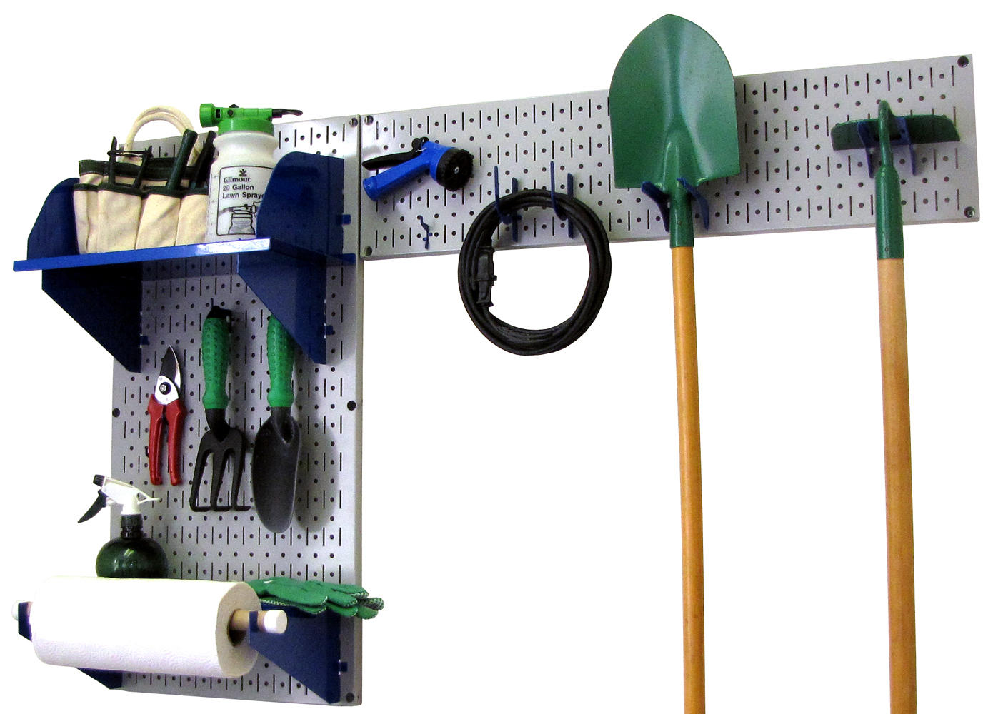 Wall Mount Pegboard Garden Tool Storage Kit