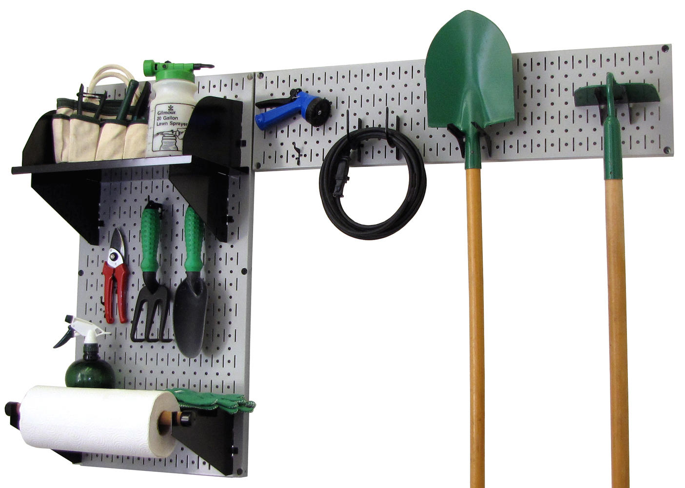 Wall Mount Pegboard Garden Tool Storage Kit