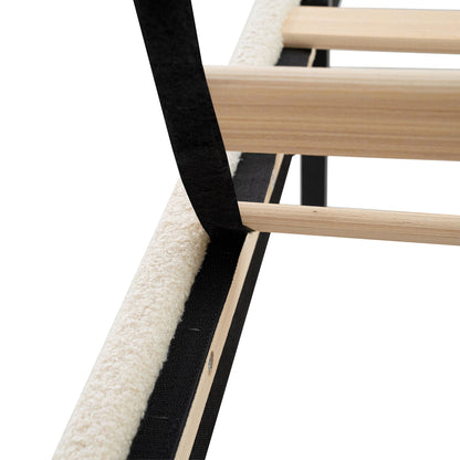 Sturdy Platform Bed Frame and a Padded Headboard