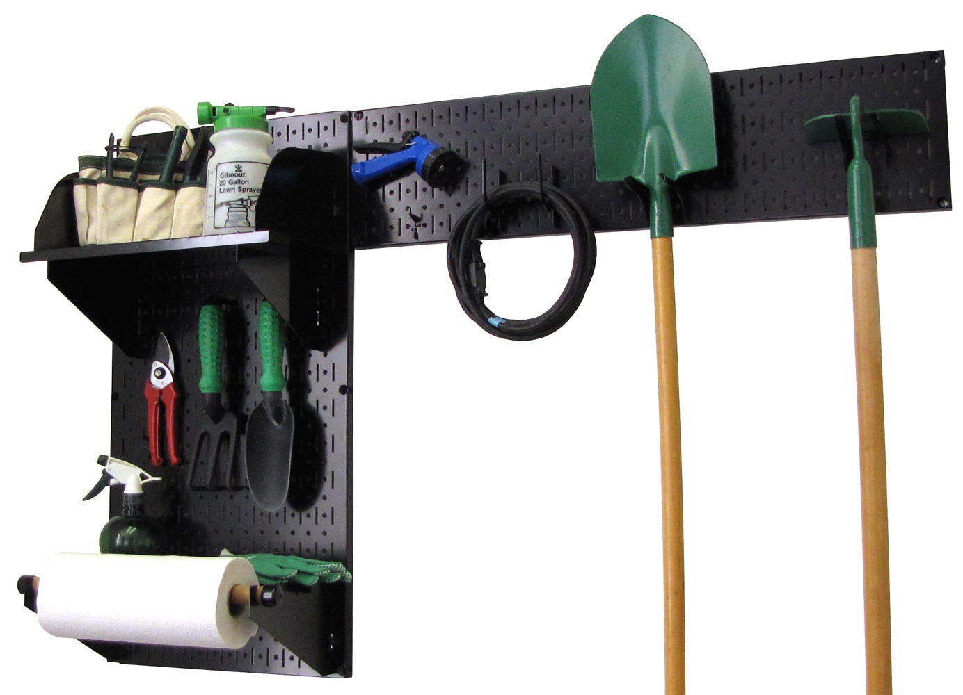 Wall Mount Pegboard Garden Tool Storage Kit