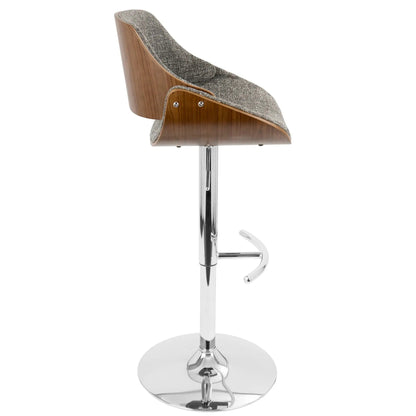 Fabrizzi Mid Century Barstool with Swivel