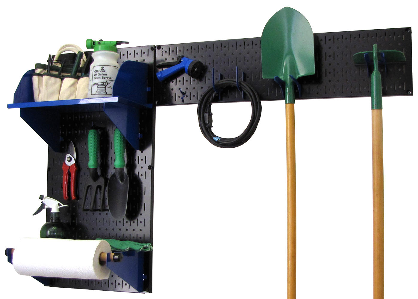 Wall Mount Pegboard Garden Tool Storage Kit