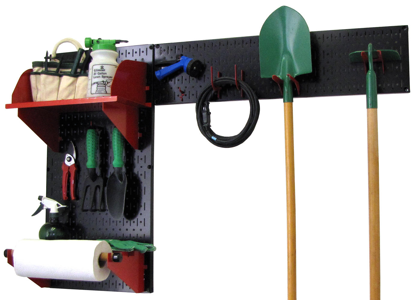 Wall Mount Pegboard Garden Tool Storage Kit