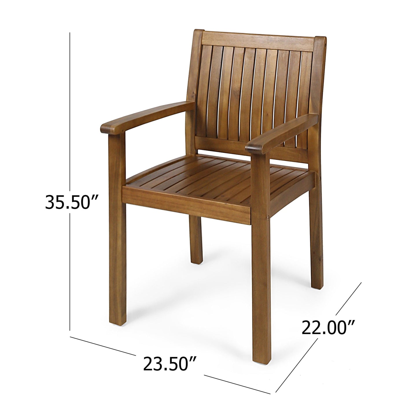 the Acacia Outdoor Dining Chairs and Slat Panels