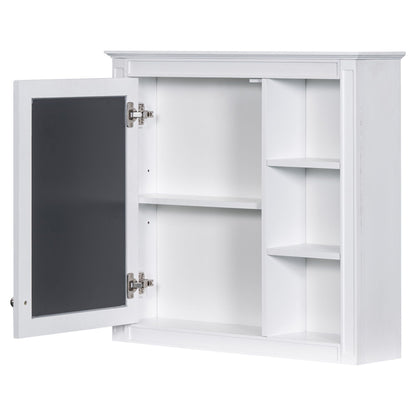 Bathroom vanity with medicine cabinet by HouseOfZazla, white finish with 2 doors and 4 drawers on Tampa Home & Garden Store