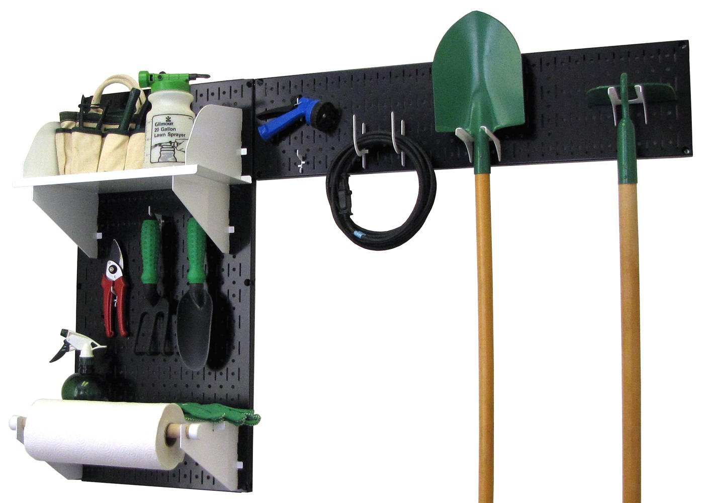 Wall Mount Pegboard Garden Tool Storage Kit