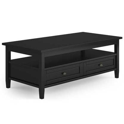 Warm Shaker black coffee table with two drawers by Unique Piece Furniture on Tampa Home & Garden Store