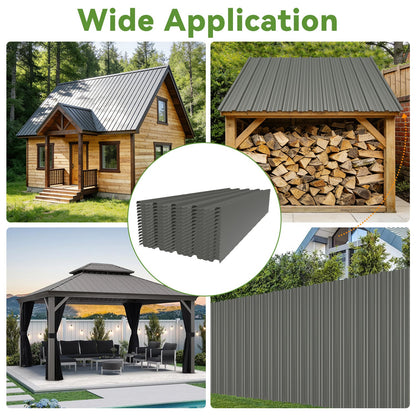 Corrugated Galvanized Steel Roofing Set Of Ten panels by HouseOfZazla for cabins on Tampa Home & Garden Store