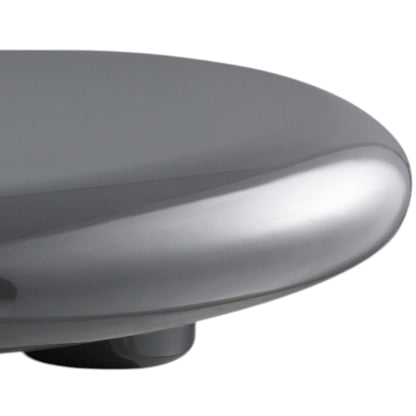 Gray high-gloss Charlene coffee table with curved edge on Tampa Home & Garden Store