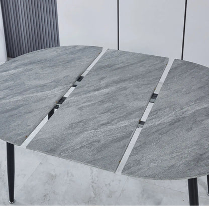 Extendable Dining Table with Durable Metal Legs