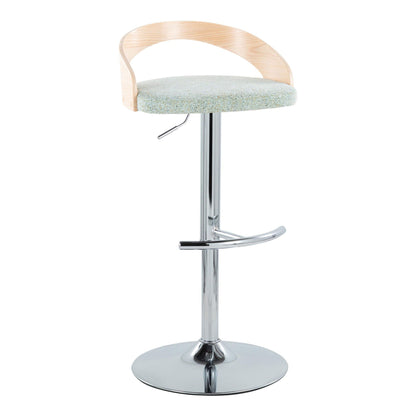 Contemporary Adjustable Barstool Set and Footrest