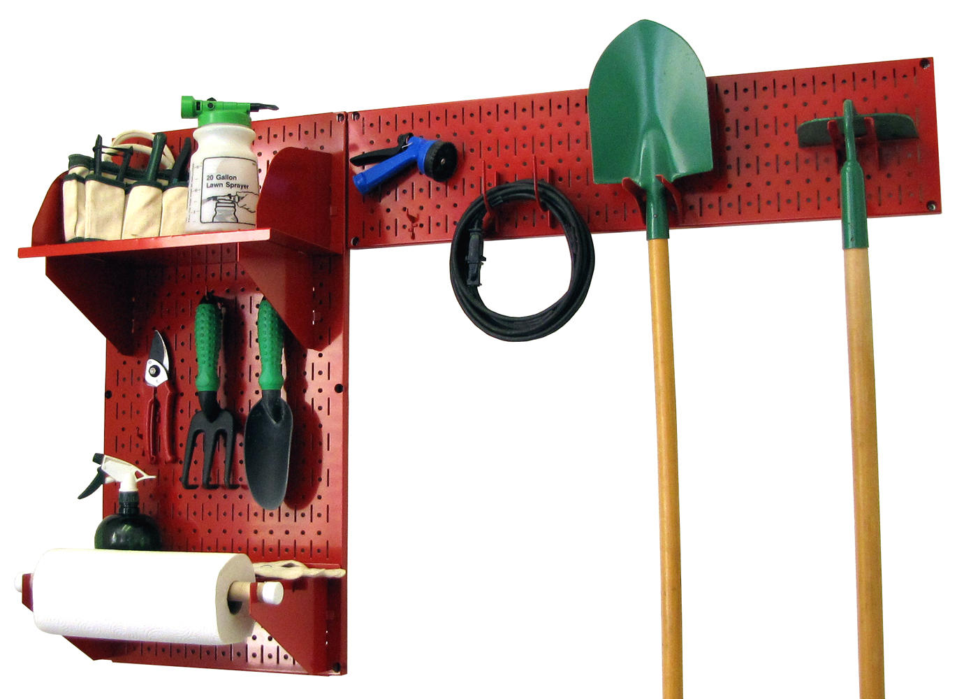 Wall Mount Pegboard Garden Tool Storage Kit