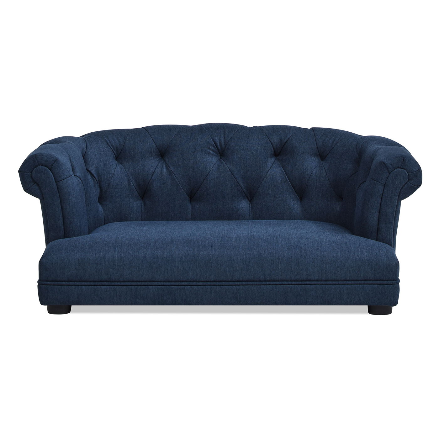 Kiki Chesterfield dog sofa bed medium blue velvet with tufted back and rolled arms HouseOfZazla on Tampa Home & Garden Store