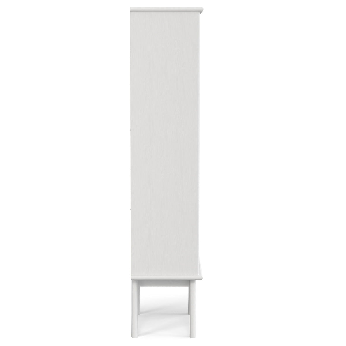 Mid Century Wide Bookcase with Storage Drawers in white finish on Tampa Home & Garden Store