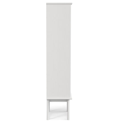 Mid Century Wide Bookcase with Storage Drawers in white finish on Tampa Home & Garden Store