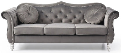Hollywood Sofa with Glam Tufted Nailhead Trim