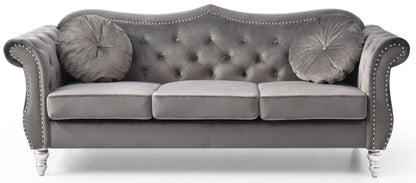 Hollywood Glam Sofa and Tufted Nailhead Trim
