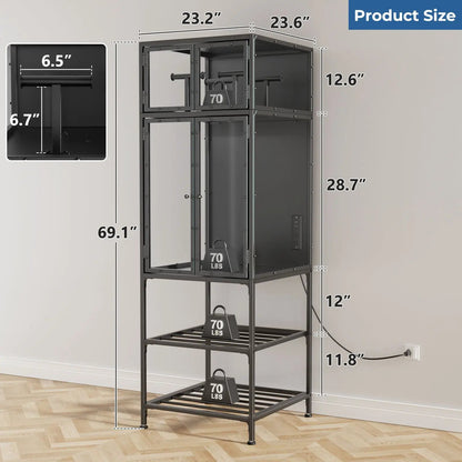 3D Printer Cabinet with Filament Storage and Bar