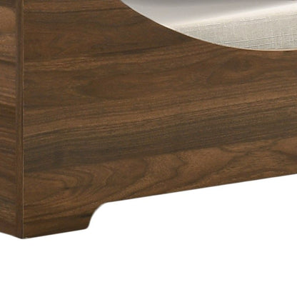 Gibson alder wood finish comfy pet bed with cushion, brown wood frame on Tampa Home & Garden Store