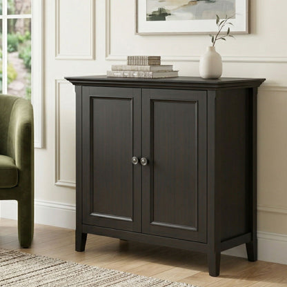 Amherst 2-Door Storage Cabinet in brown espresso with adjustable shelves, panel doors on Tampa Home & Garden Store