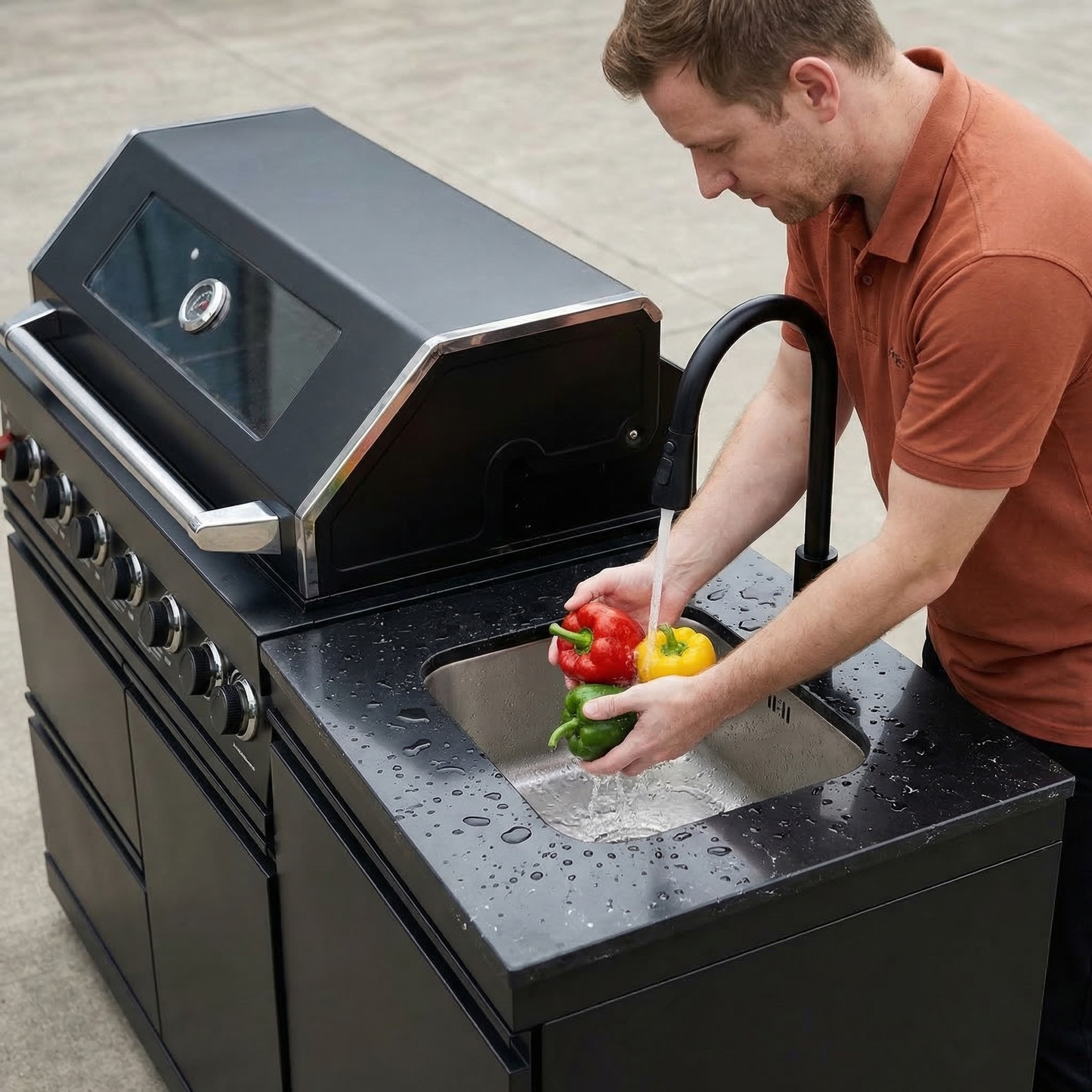 Deluxe Stainless Steel and Outdoor Propane Grill
