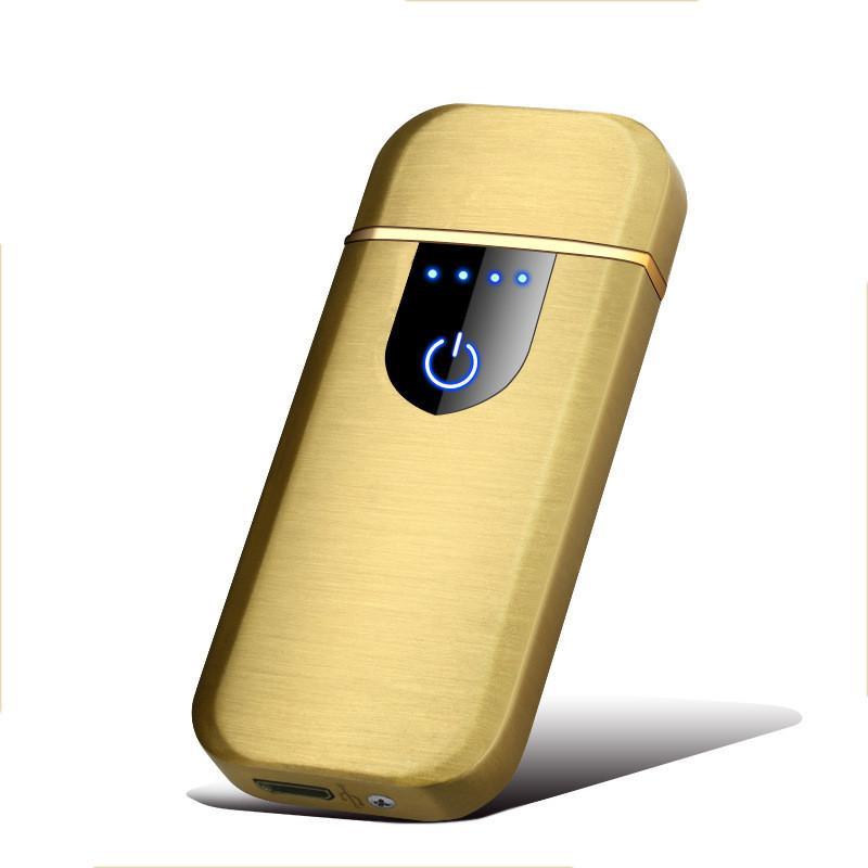 Stevvex gold brushed plasma lighter dual-arc USB rechargeable windproof camping gadget on Tampa Home & Garden Store