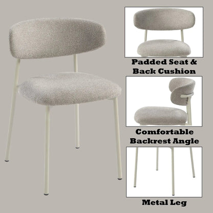 Ingram Side Chair Set of 2 Light Gray Finish