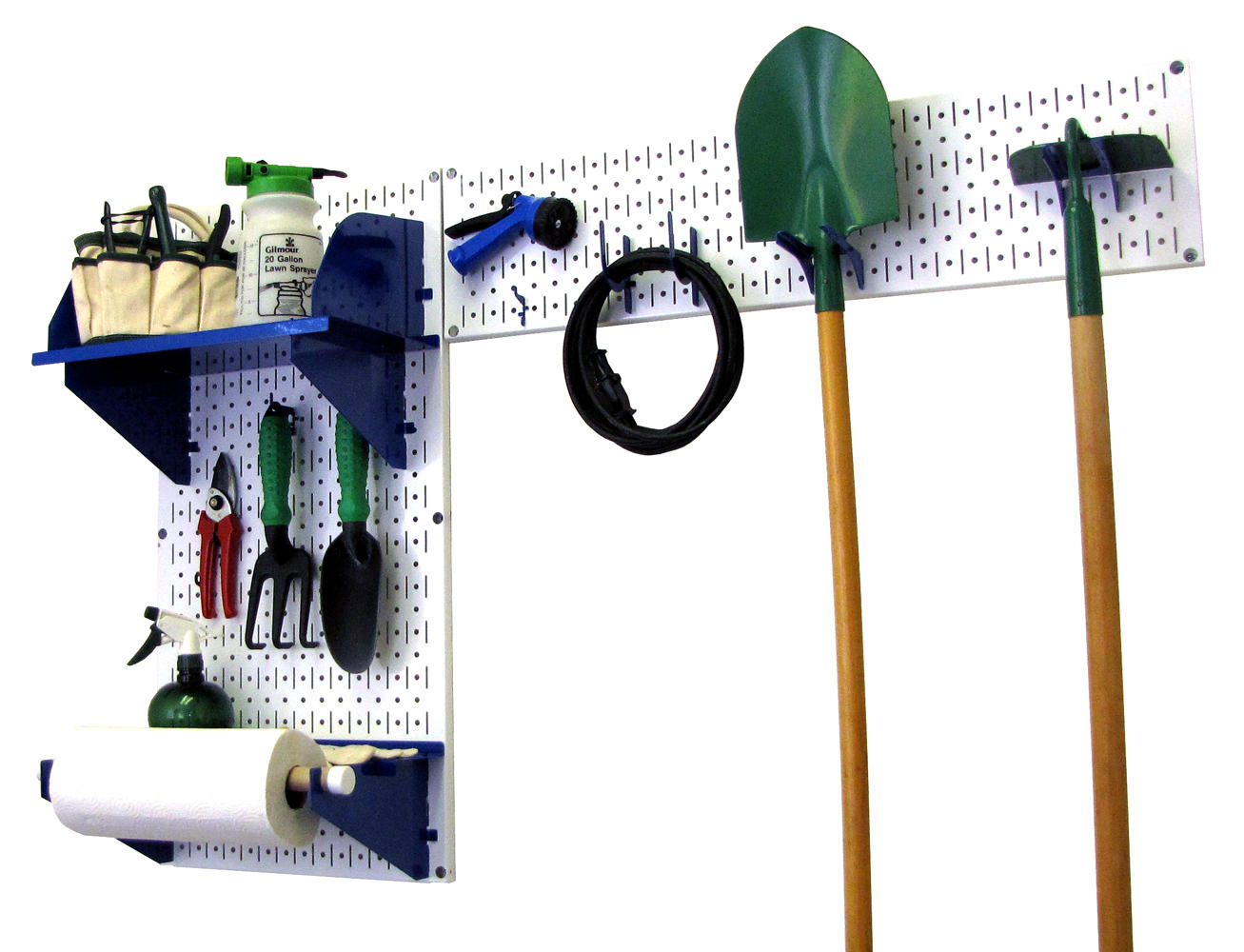 Wall Mount Pegboard Garden Tool Storage Kit