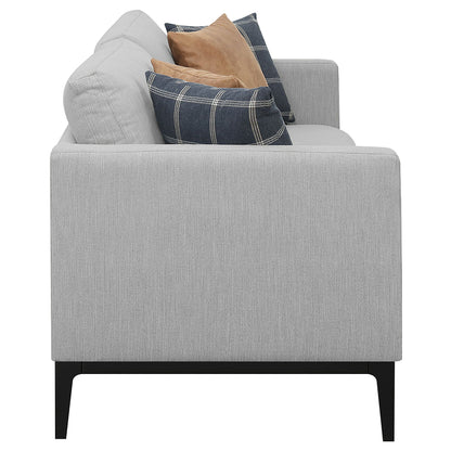 Montauk Upholstered Sofa And Light Gray Cushions