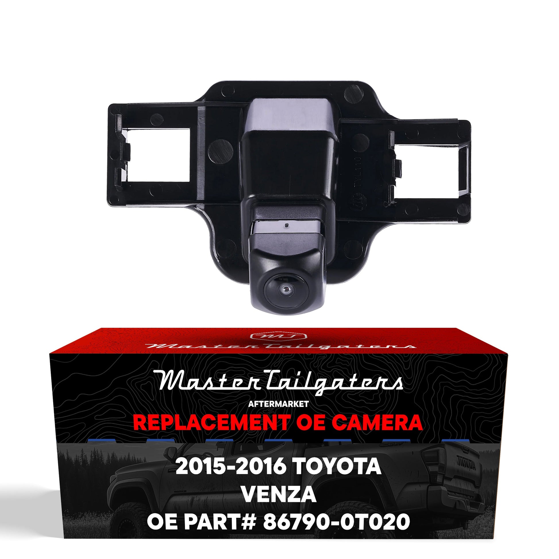 Toyota Venza 2015-2016 backup camera by Master Tailgaters, OE #86790-0T020 on black housing on Tampa Home & Garden Store