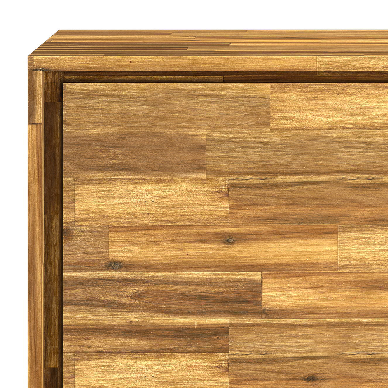 Lowry Medium Handcrafted Storage Cabinet in warm golden wood finish accent cabinet on Tampa Home & Garden Store