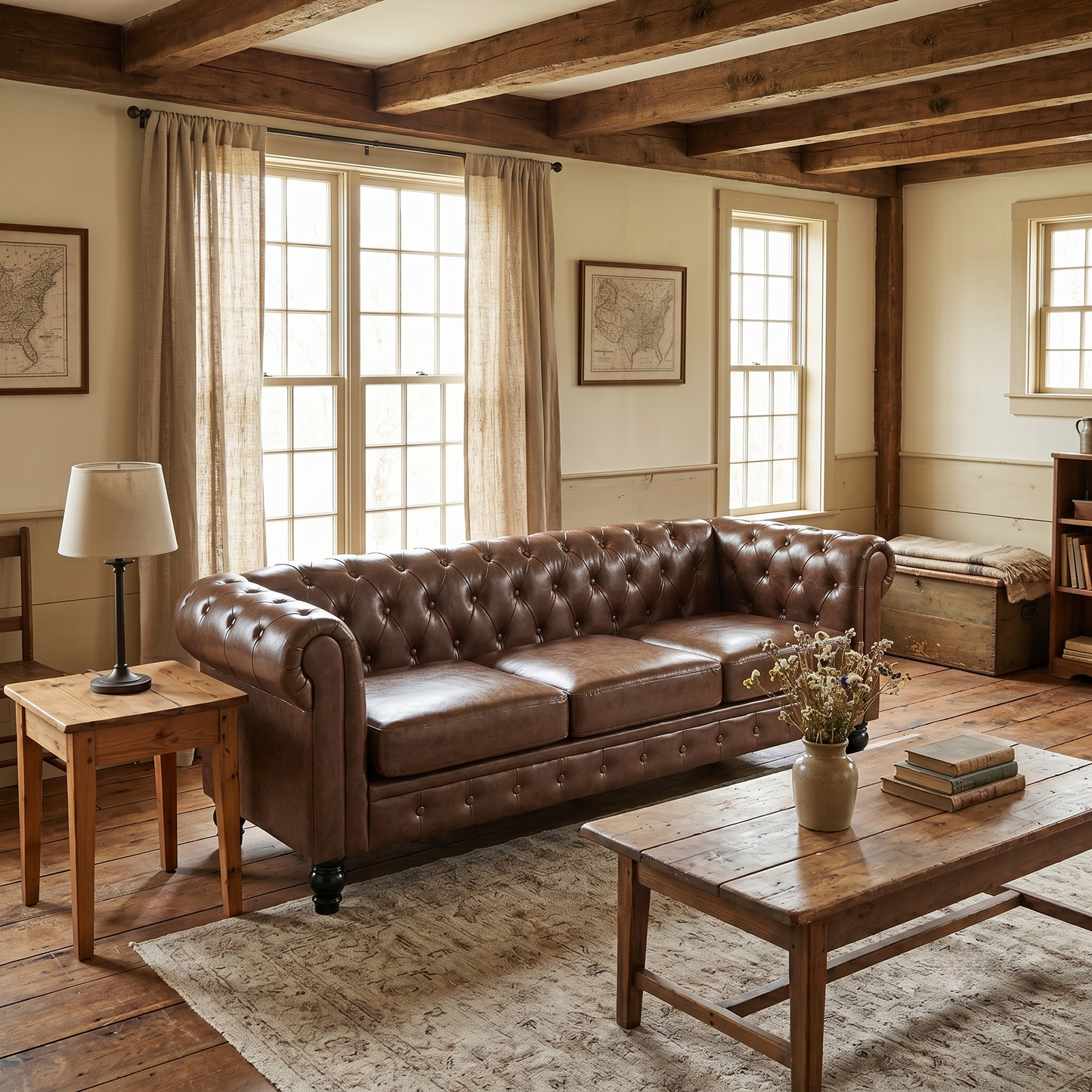 Elegant Tufted Sofa and Luxurious Comfort