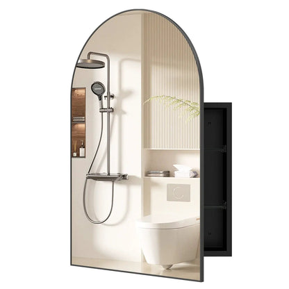 Wall Mounted Storage Cabinet With Arched Mirror DirectDeals medicine cabinet on Tampa Home & Garden Store