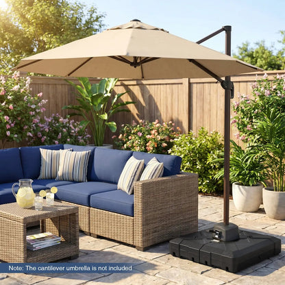 Cantilever Patio Umbrella Base with 4 Wheels