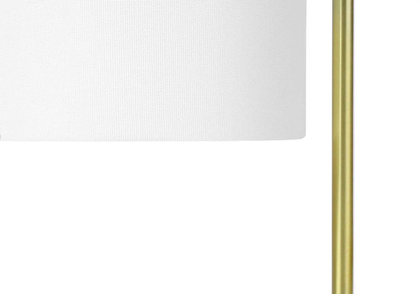 Table lamp with white fabric shade and brass stem, contemporary by Unique Piece Furniture on Tampa Home & Garden Store