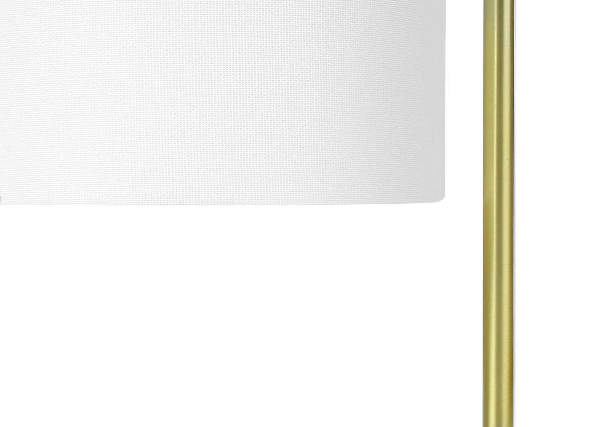 Table lamp with white fabric shade and brass stem, contemporary by Unique Piece Furniture on Tampa Home & Garden Store