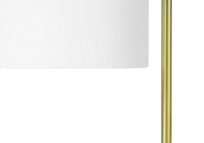 Table lamp with white fabric shade and brass stem, contemporary by Unique Piece Furniture on Tampa Home & Garden Store