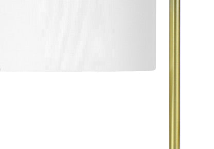 Table lamp with white fabric lampshade and brass stem, contemporary HouseOfZazla on Tampa Home & Garden Store