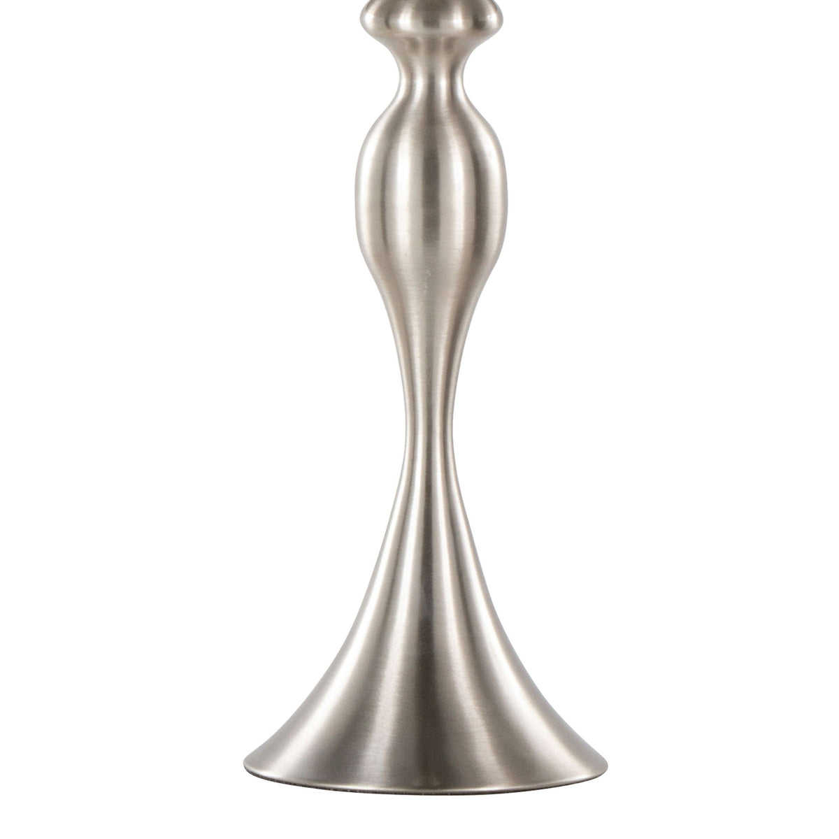 Ashland contemporary table lamp base set of 2 in brushed nickel with sculpted curvy silhouette on Tampa Home & Garden Store