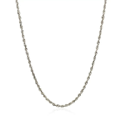 2.0mm 14k white gold solid diamond-cut rope chain necklace by Bids.com on Tampa Home & Garden Store