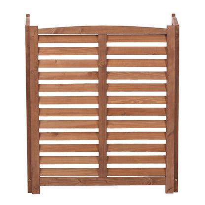 Solid Wood and Air Conditioner Privacy Fence