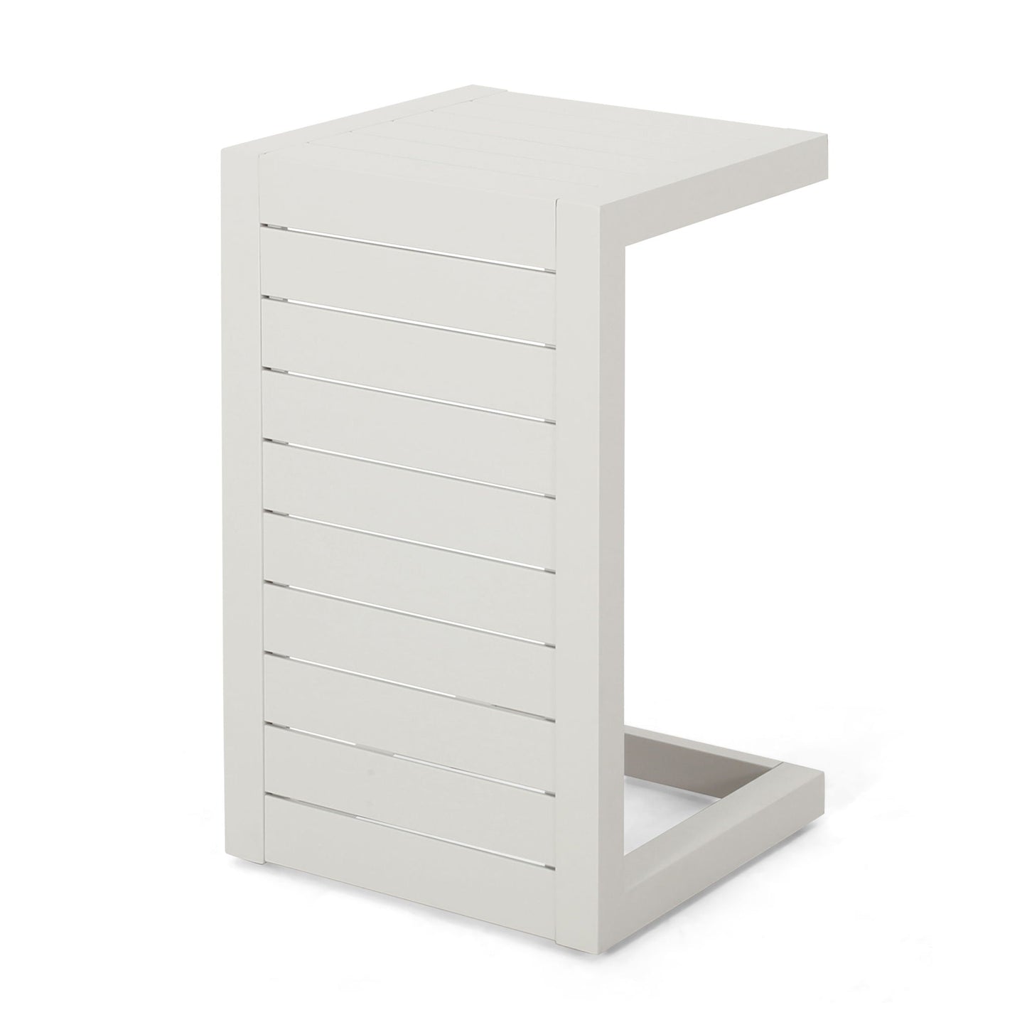 Outdoor Aluminum C Shaped Side Table for Patio