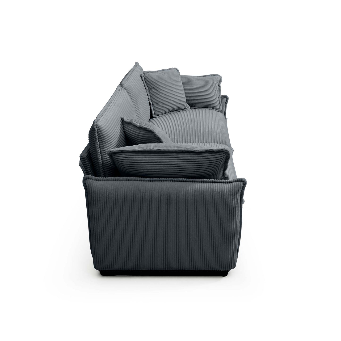 Family Sofa Set deep-seat gray corduroy sofa with plush cushions by HouseOfZazla on Tampa Home & Garden Store