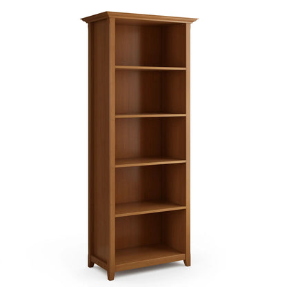 Amherst Five Shelf Bookcase Handcrafted Wood